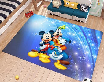 Cartoon Rug,Mickey Mouse Rug,Kids Rug,Colorful Rug,Custom Rug,Nursery Rug,Cute Rug,Area Rug,Kids Room Rug,Nursery Decor,Gift for Kids