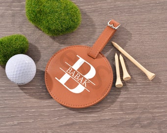 Personalisiertes Golfgeschenk. Enthält ein Golfhandtuch und einen Bag-Tag-Tee-Halter. Weihnachtsgeschenk, Vatertag, Trauzeuge und Freund