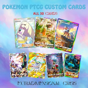 Set di 30 carte Pokemon Crisi Extradimensionale personalizzate, carte Pokemon proxy di alta qualità, set di carte Pokemon proxy, la libreria completa di espansioni