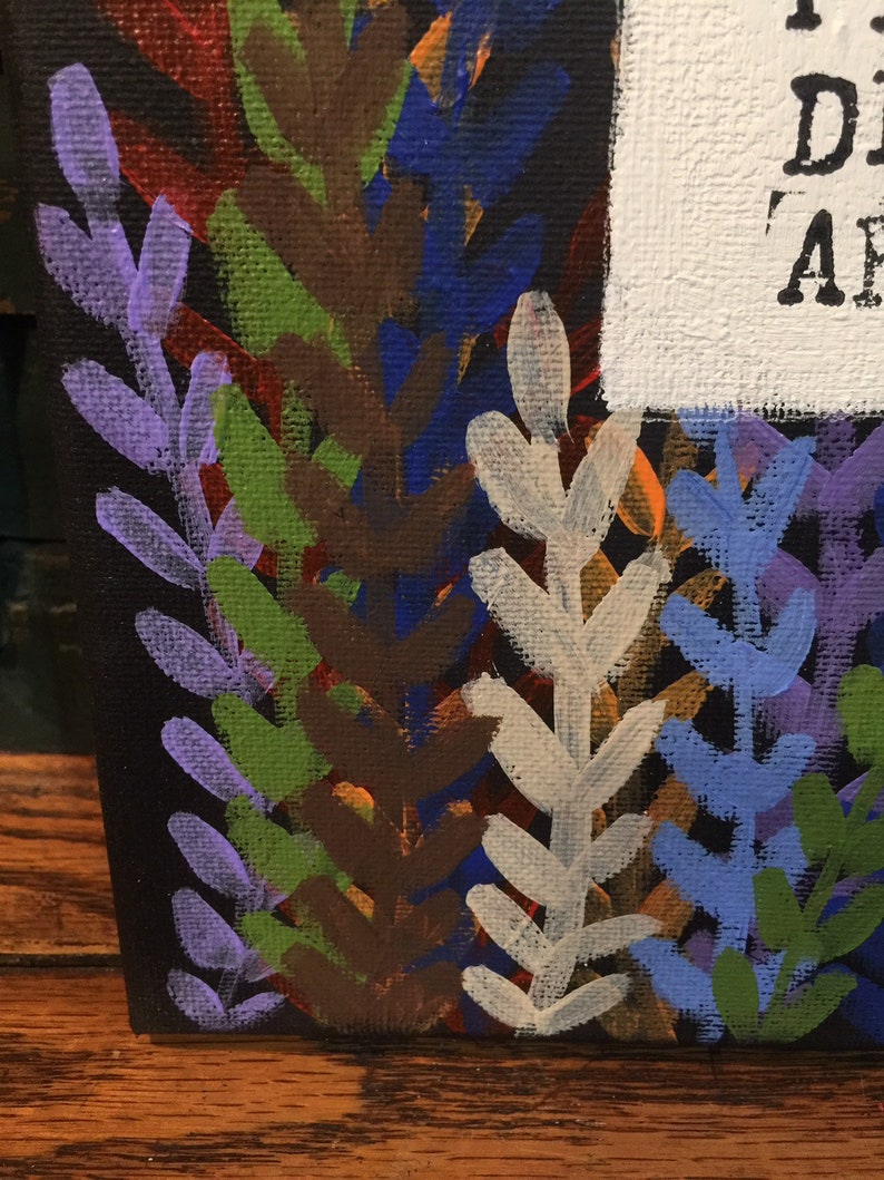 Original acrylic Fern and RBG quote painting by Jenny Elkins 10\u201d x 10\u201d