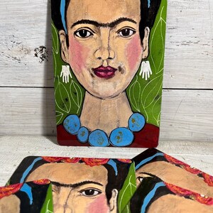 Frida magnet 4” x 5.5” - by Jenny Elkins - love  - love one another- magnet - Mexican artist - Kahlo