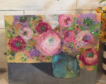 Original acrylic Fern and RBG quote painting by Jenny Elkins 10\u201d x 10\u201d