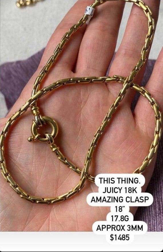 18k Solid Gold Figaro Chain Bracelet