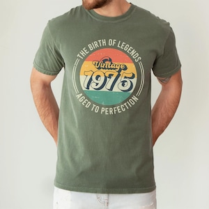 1975 Vintage Birthday Gift Shirt, Retro Style, 50th Birthday for Women, Vintage 1975 Tee, 50th Birthday, 50th Birthday Gift, Father Gift