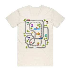 T-shirt papa's autobaan, print achterkant, auto's op papa's rug, grappig vaderdagcadeau, vader racen, vader monteur, T-shirt rugmassage