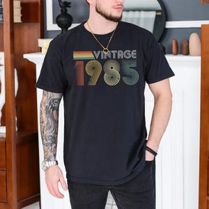 Retro 40th Birthday Gift for Men, Vintage 1985 T-Shirt, 40 Years Old Gift, Classic Eighties Tee, Birthday Present for Him, Dad, Husband Gift