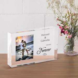 Bloque acrílico fotográfico personalizado, impresión familiar fotográfica personalizada, regalo familiar