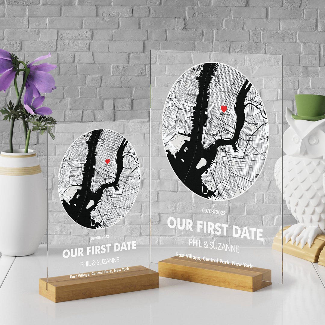 Where We Met Map, Personalized Couples Gift, Custom Map, Boyfriend Gift ...