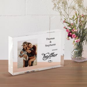 Individuelles Familienfoto Geschenk für Ihn - Personalisierte Acrylplatte, Für immer zusammen Geschenk für Ehemann, Jahrestags-Andenken 2025