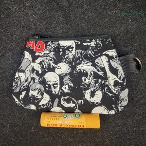 Zombies Walking Dead Stacked Coin Purse Zippered Pouch