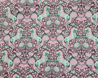 1/2 Yard Pony Play in Dusk Tula Pink Fox Field Free Spirit Woven Quilters Cotton Fabric OOP
