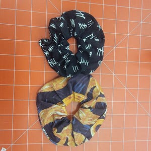 Set of 2 Hair Scrunchies - Doctor Who Tally Marks Exploding