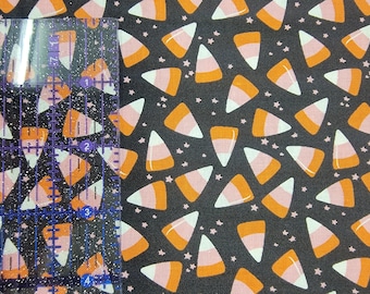 Hey Pumpkin Corn Candy Charcoal My Minds Eye Riley Blake Fabric 1 yard Cute Halloween