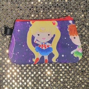 Sailor Scout Magical Girl - Coin Purse Zippered Pouch