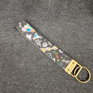 Colorful Science STEM icons - Key Fob Wristlet