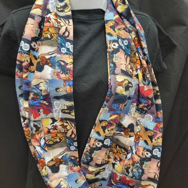 Wonder Woman Super Hero Cotton/Spandex Soft Jersey Knit Fabric Infinity Scarf