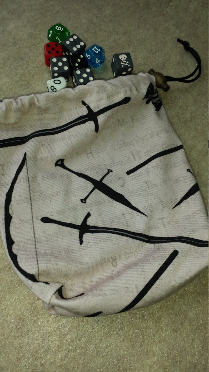 Lord of the Rings WEAPONS Custom Jersey Knit Dice Bag