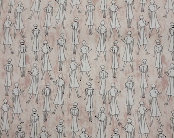 Read All About It 3564 Mary Anne Henderson for Northcott Retro 40s Ladies 1 yard + OOP