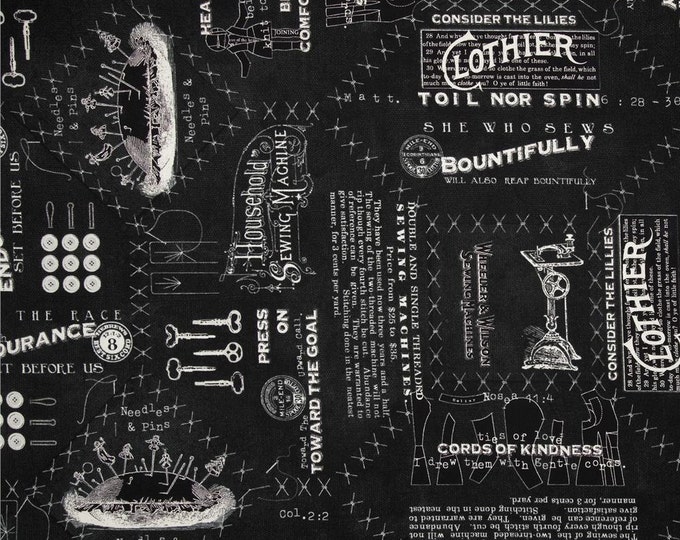 Best of She Who Sews Sew Vintage Text Black Wecker Frisch