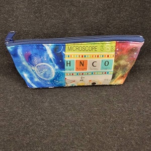 SALE Pencil Case - Space Science STEM -  organization travel art bag