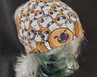 Porgs and Chewie Print Cotton/Spandex Stretch Knot Turban Headband