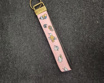 Neko Atsume Japanese  Cats  - Key Fob Wristlet