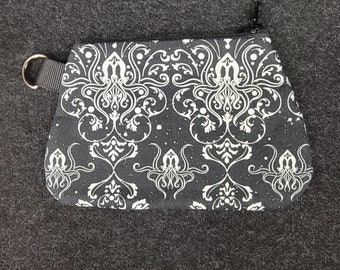 Damask Octopus Kraken - Coin Purse Zippered Pouch