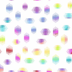 May include: A seamless pattern of colorful circles with a striped design. The circles are in various shades of blue, green, purple, pink, yellow, and red.