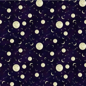 1 Yard Full Moons and Crescent 2902-59 cotton fabric Blank Textiles