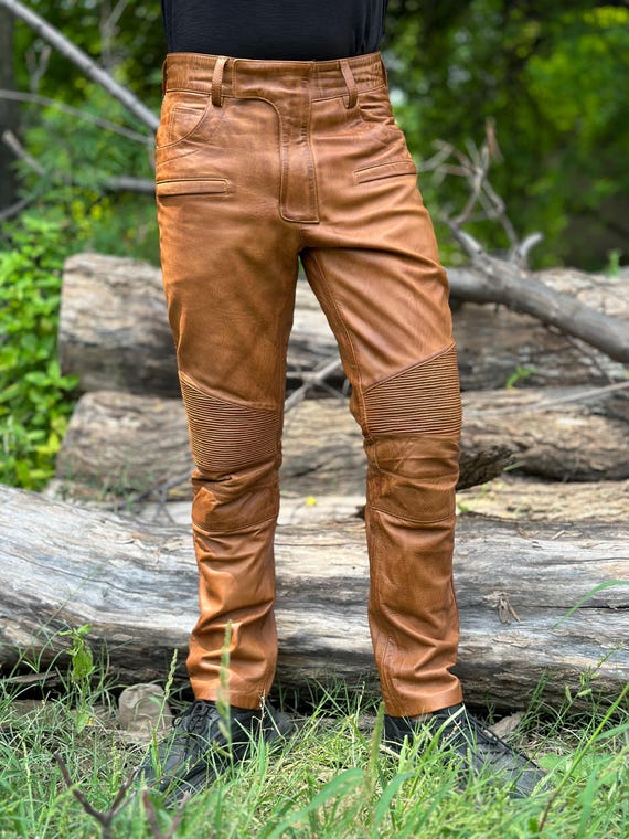 Leather Pants Tan Motorcycle Pants Wilsons Genuine Leather Pants