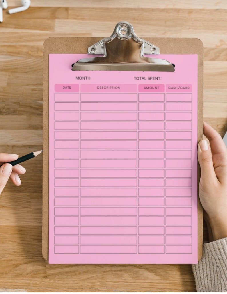 Spending Tracker PRINTABLE Tracker Spending Log Finance Tracker Expense