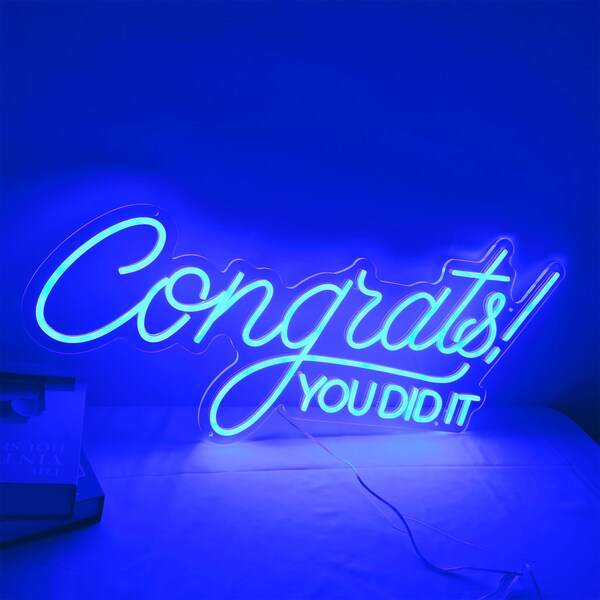 Congrats Neon sign, LED Dimmable Neon Wall Decor,2024 Congratulations Graduation Party Wedding Birthday Party Background Decoration