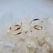 Gold Twist Earrings, 14k gold filled small spiral double hoop helix piercing, fake double hoop jewelry 