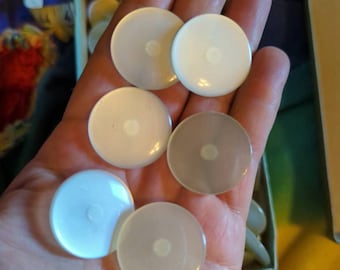 Big Old Buttons 1 1/8" Beautiful Large vintage translucent pearlized buttons shank back buttons for sewing crafting coats sweaters 28mm
