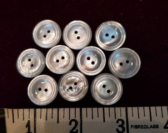 3/4" MOP Buttons Beautiful vintage buttons mother of pearl 2 hole buttons sewing knitting crafting 3/4 inch sweater buttons shirt buttons