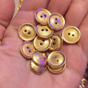 ラスキー　80Ｆ　ゴールドメッキ Metal Buttons - Thick Edge Metal Buttons , Light Gold Color