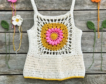 POP Flower Power Tank Top Pattern Crochet