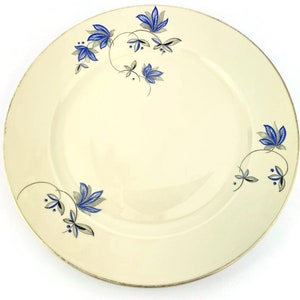 Rosenthal Ivory Plate 1940&#39;s, Porcelain Serving Dish Bavarian, Bavarian Blue Floral Ornate, Porcelain Dinnerware Germany, Platter Gift Idea