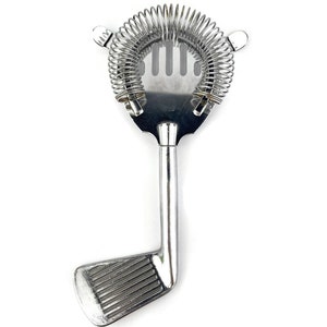 Japanese Silver Cocktail Strainer, Barware Accessories, Vintage Bar Decor Japan, Golf Club Collectible, Bartender Gift Idea, Bar Strainer
