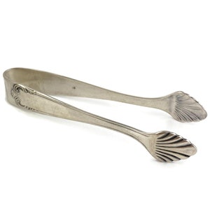 Silver Plated Ice Clip, Vintage French Bar Serving Accessories, Marked Ice Clip With Ornate, Barware Accessories, Antique Bar Decor France