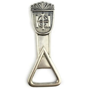 Rare French Silver Plated Bottle Opener, 90 Silver Cap Opener With 3 Arrows Mark, Barware Accessories, Antique Bar Decor France, Collectible