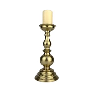 Kandelaar met enkele spike, vintage gotische kandelaar, kandelaar met messing pilaar, woonkamerverlichting, tafeldecor