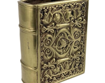Antique French Bronze Book Holder, Marquise De Sevigne Marked Piece, Ornate Desk Organizer, Vintage Library Decor, Rare Collector Item