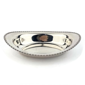 Silver Plated Oval Dish, Beaded Rim Serving Bowl, Atkin Brothers Sheffield Silverware, Vintage English EPNS Dish, Elegant Buffet Tableware