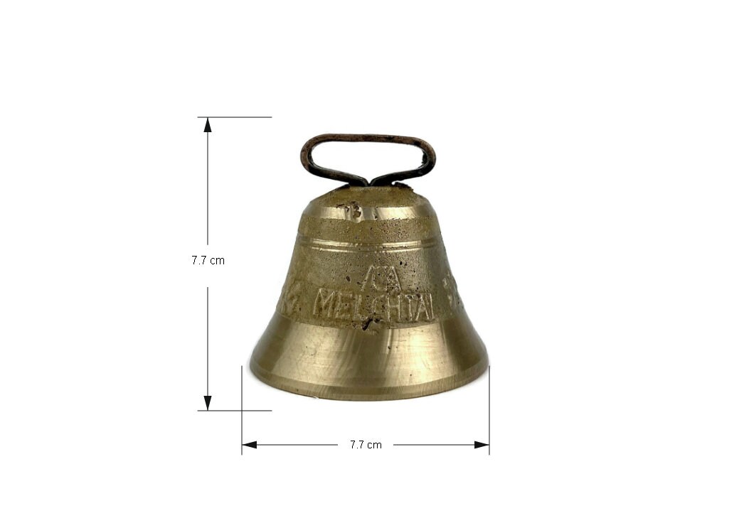 Lot De 2 Cloches Suspendues Pour Animaux - Métal Rustique Bronze, Son Clair