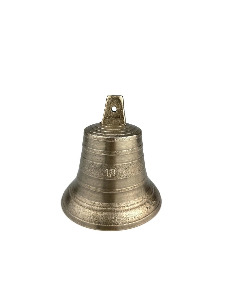 Antique Bronze Bell Number 18, Vintage Hanging Bell, 5 Inch Bell, Wall ...
