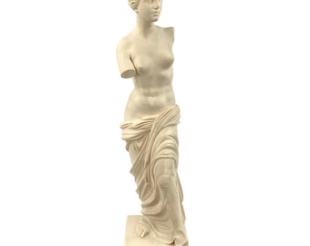 Sculpture of Venus De Milo, A Santini Classical Greek Sculpture, Venus Figurine, Aphrodite Museum Reproduction Statue, White Art Decor