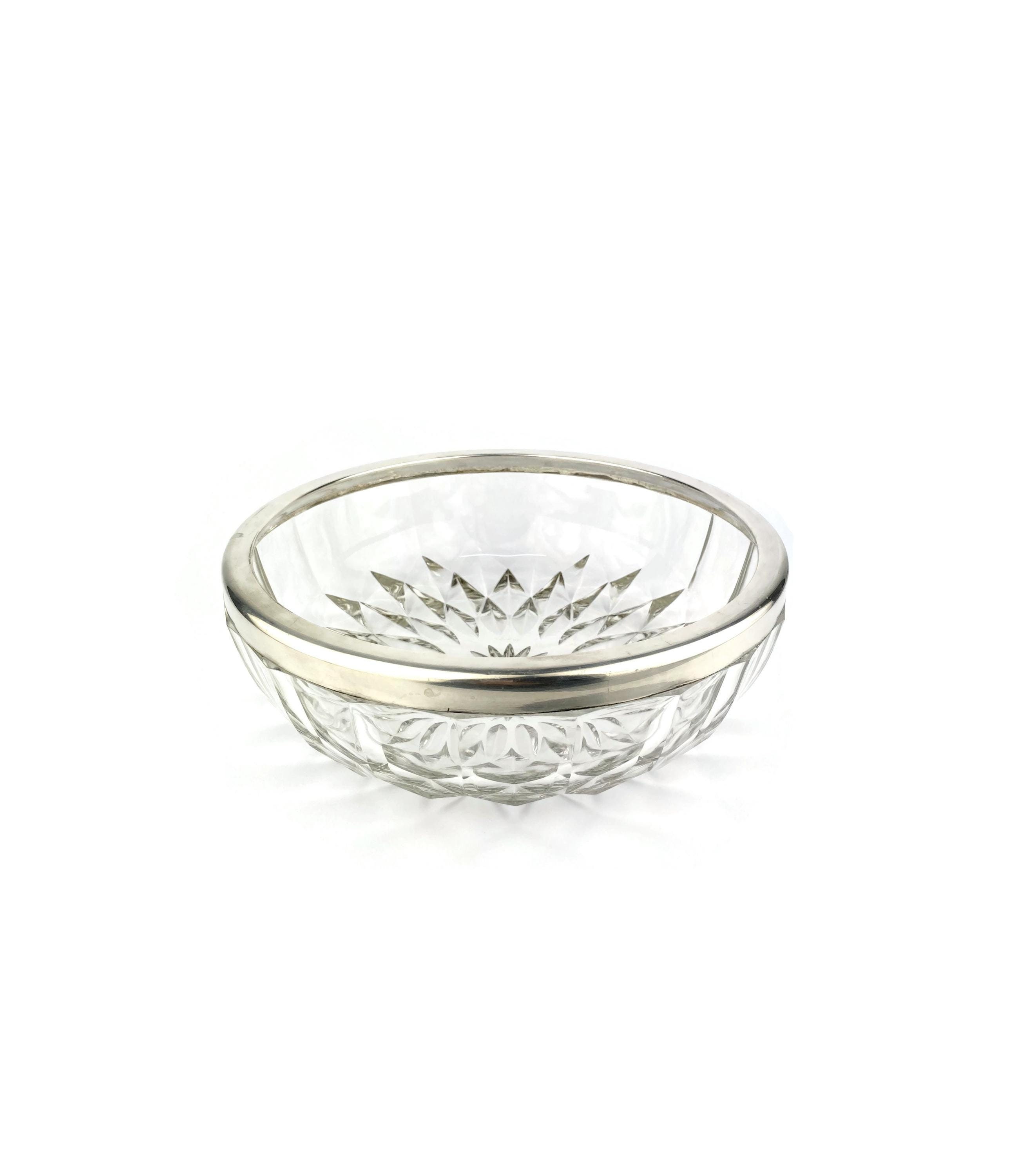 Silver Plated Crystal Bowl