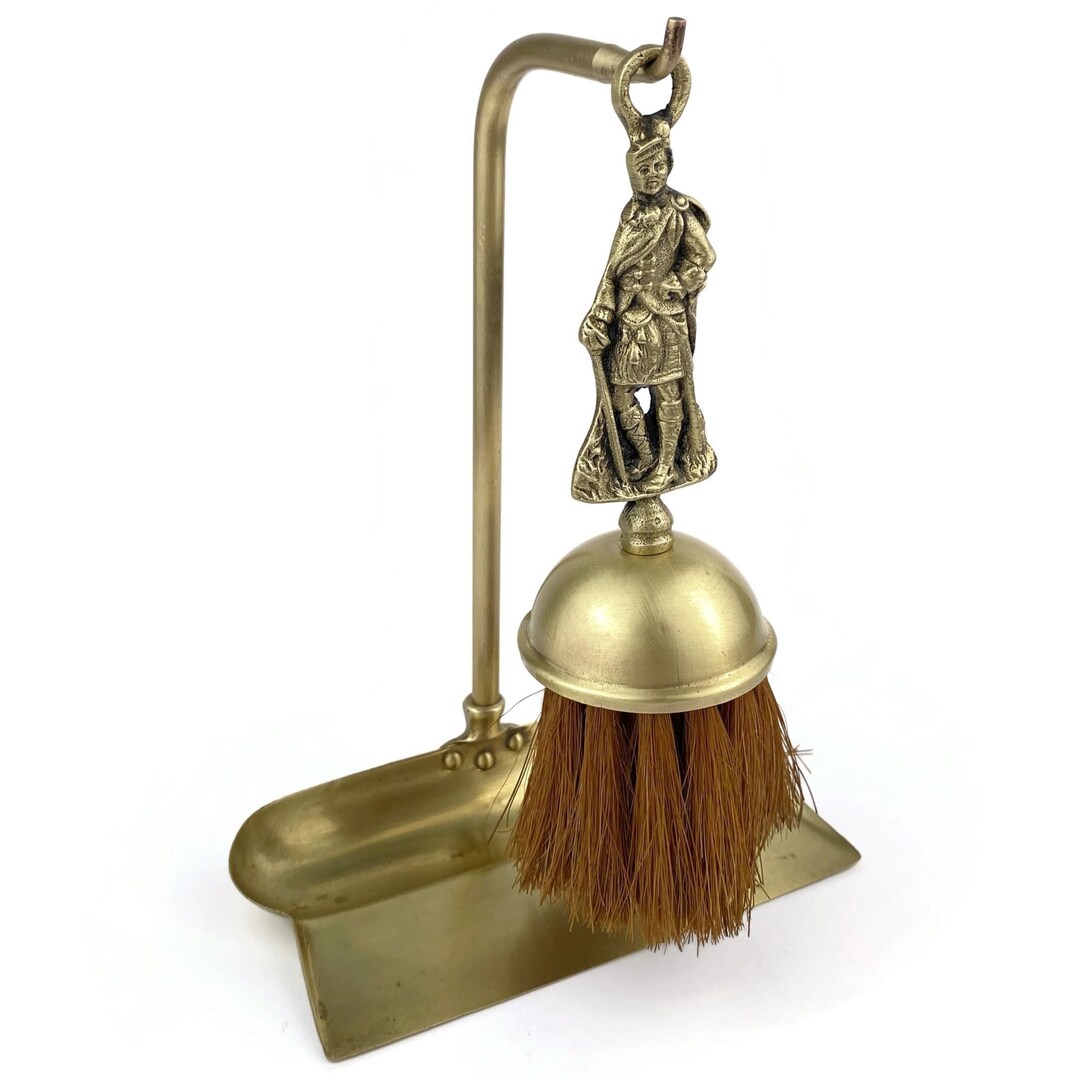 Vintage Brass Crumb Tray Set, English Silent Butler With Brush, Table ...
