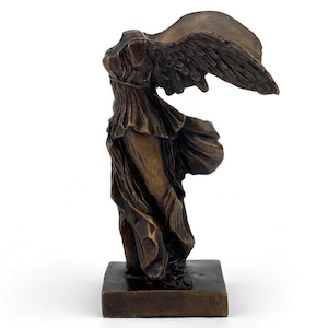 Nike of Samothrace Bronze Statue, Greek Mythology Home Decor, Living Room Accents, Vintage Office Decor, Goddess Of Victory French Statue